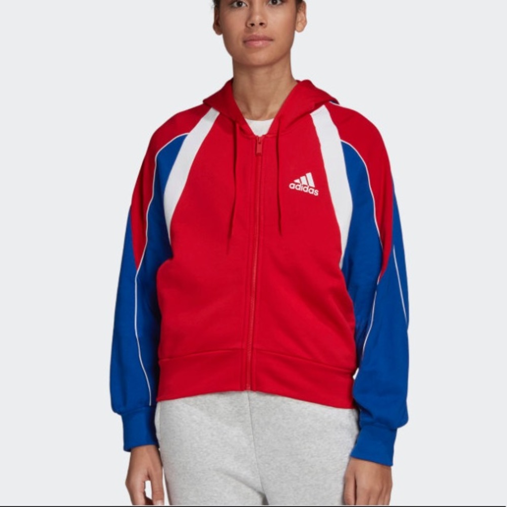 New Adidas track Zip-Up Hoodie Sweatshirt - Picture 12 of 14